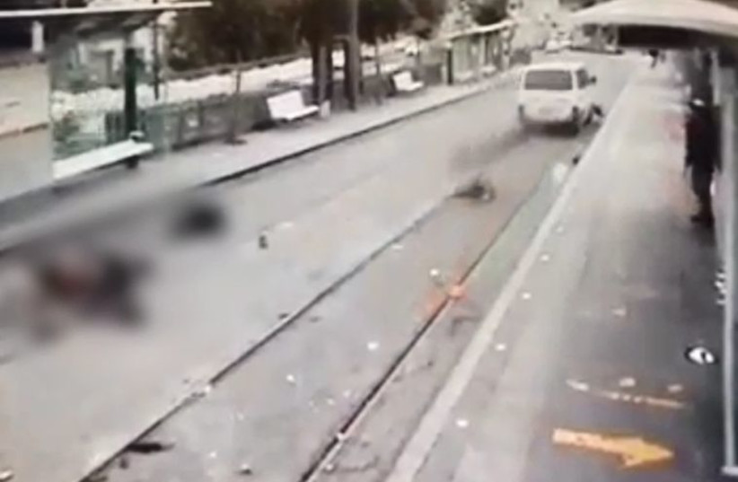 Security footage of a Jerusalem terror attack (photo credit: screenshot)