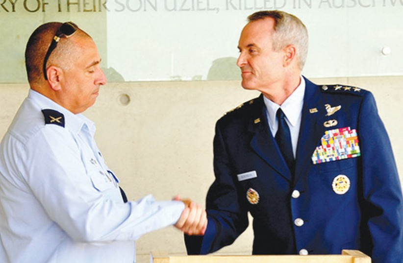 LT.-GEN. DARRYL ROBERSON (right), commander of the Joint Defense Force-Israel. (photo credit: IAF)