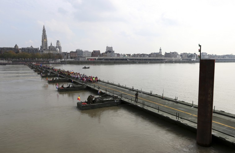 The Scheldt river is seen in Antwerp, Belgium. (photo credit: REUTERS)