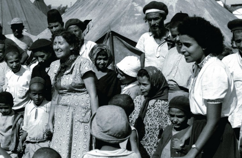 JEWISH IMMIGRANTS from Yemen in 1950 after their arrival to Israel (photo credit: REUTERS)