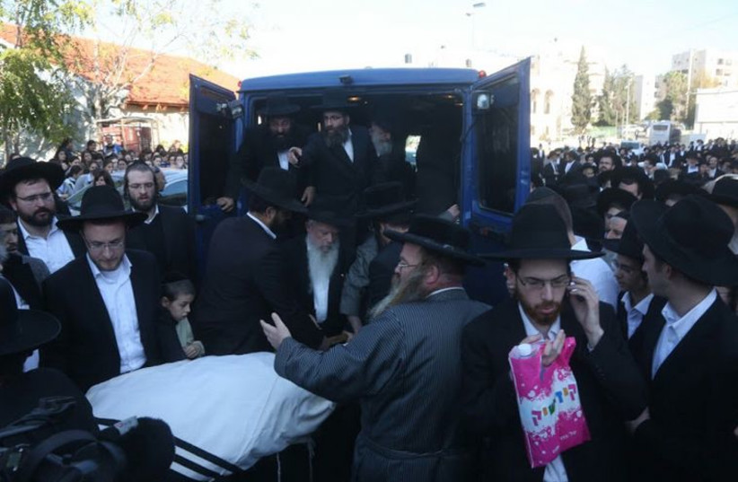 Funeral of rabbi Moshe Twersky (photo credit: MARC ISRAEL SELLEM/THE JERUSALEM POST)