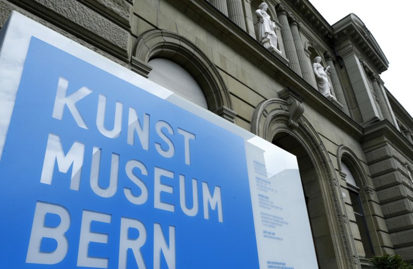 The logo of the Kunstmuseum Bern art museum is seen in the Swiss capital of Bern (photo credit: REUTERS)