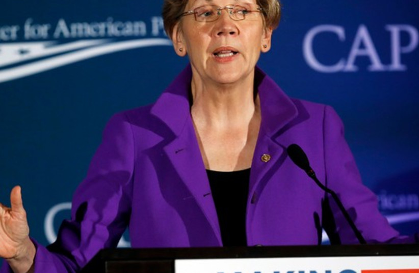 U.S. Senator Elizabeth Warren (photo credit: REUTERS)