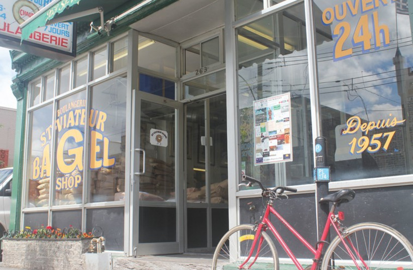 St.-Viateur Bakery in Mile End is known for Montreal’s unique bagels. (photo credit: GEORGE MEDOVOY)