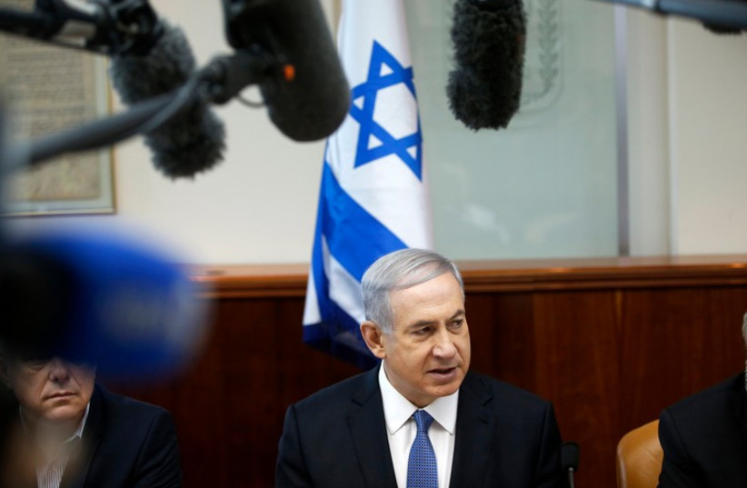  Prime Minister Benjamin Netanyahu attends the weekly cabinet meeting in Jerusalem November 30 (photo credit: REUTERS)