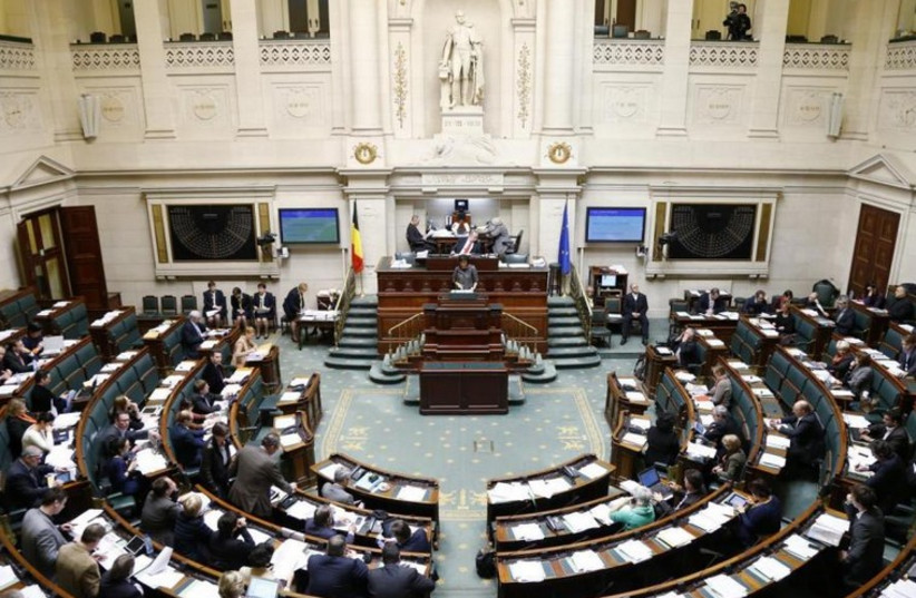The lower house of the Belgian Parliament in Brussels (photo credit: REUTERS)