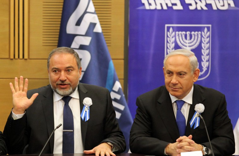 Avigdor Liberman and Benjamin Netanyahu (photo credit: MARC ISRAEL SELLEM)