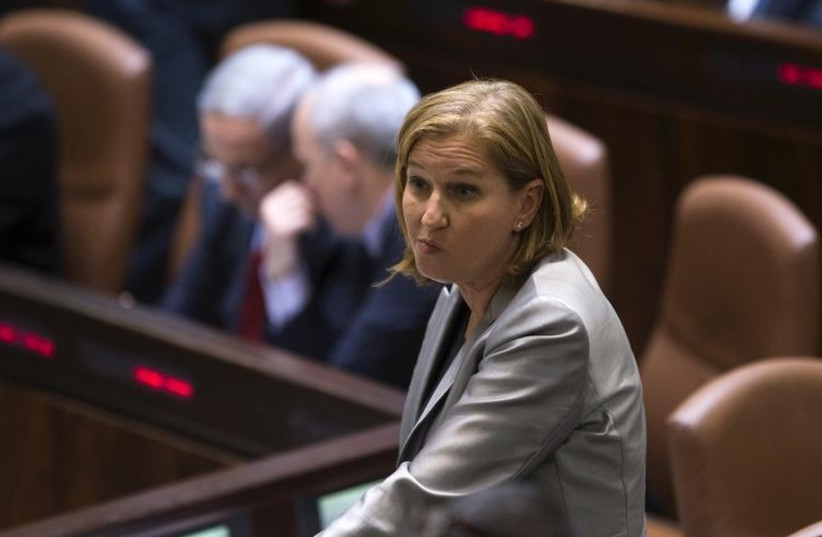 Former justice minister Tzipi Livni attends a session of parliament (photo credit: REUTERS)