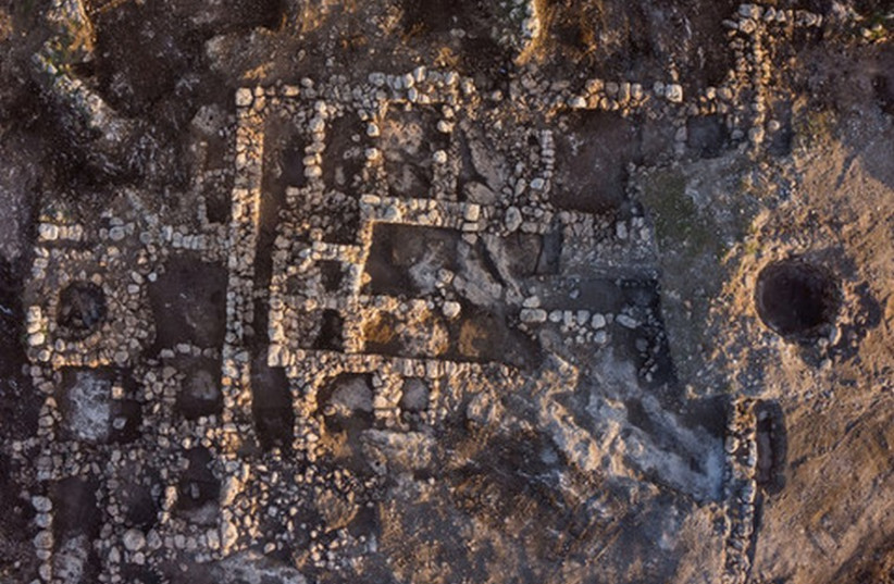 AN AERIEL view of the farmhouse uncovered by the IAA. (photo credit: IAA)