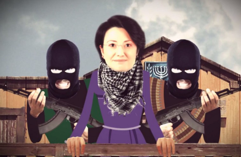 Danny Danon's anti-Zoabi campaign clip‏ (photo credit: screenshot)