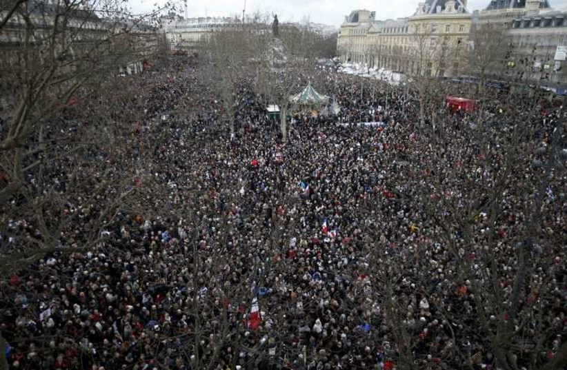 Thousands of people to attend a solidarity march (photo credit: REUTERS)