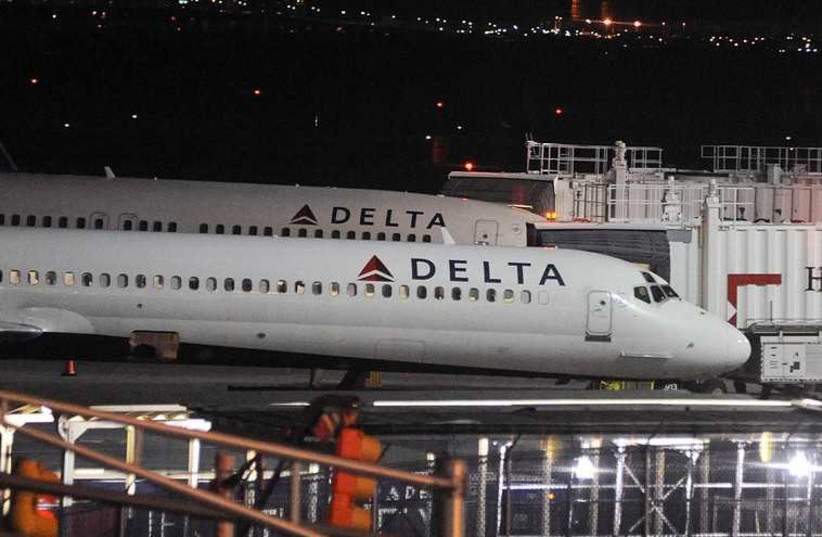 Delta Airlines airplanes at JFK airport, NY. (photo credit: REUTERS)