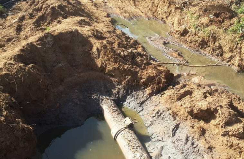 Sewer pipes (photo credit: NESS ZIONA MUNICIPALITY)