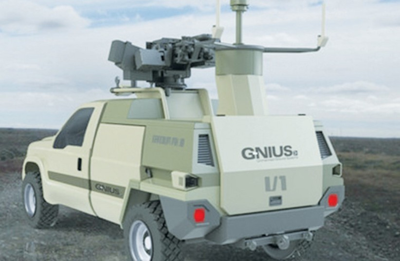 THE BORDER PATROLLER vehicle can be armed with a remotecontroled weapon and reconnaissance means.  (photo credit: G-NIUS)