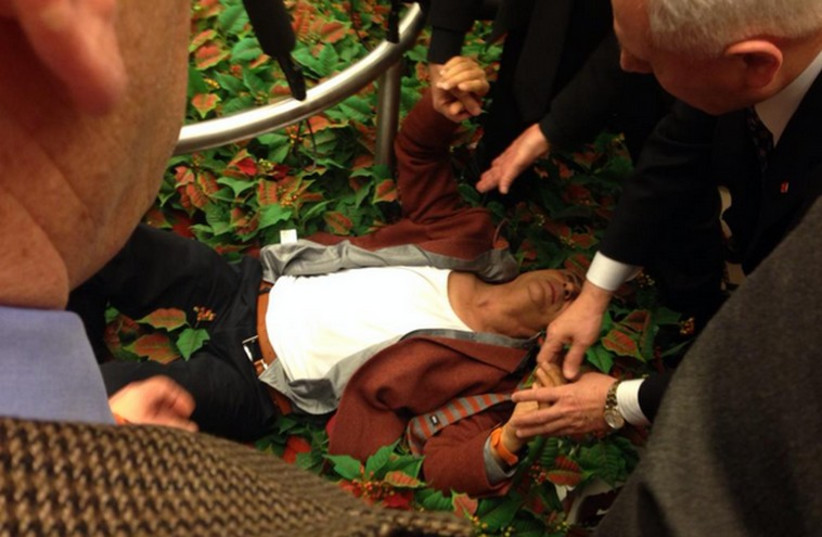 Turkish MPs hurt in Parliament brawl‏ (photo credit: TWITTER OF TURKISH MP MUSLIM SARI)