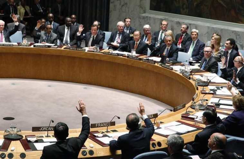 Meeting of the UN Security Council (photo credit: REUTERS)