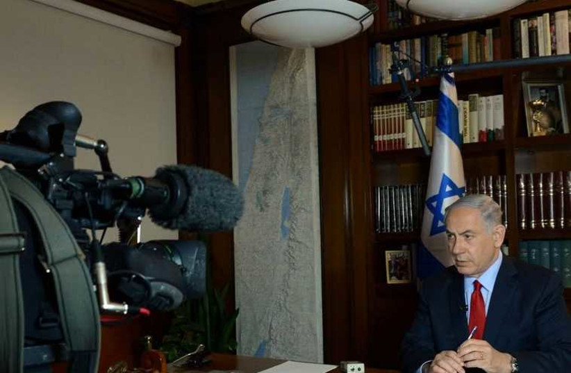 Prime Minister Benjamin Netanyahu gives interview to BBC Persian (photo credit: HAIM ZACH/GPO)