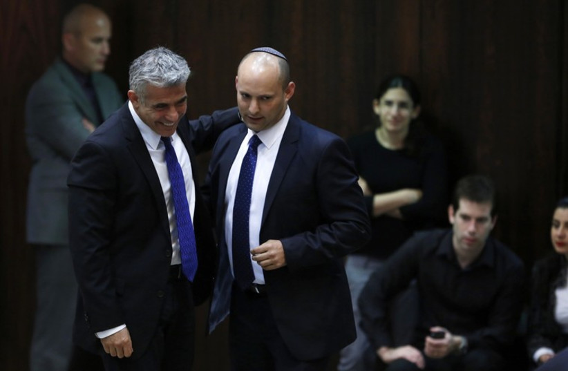 Yair Lapid and Naftali Bennett (photo credit: REUTERS)