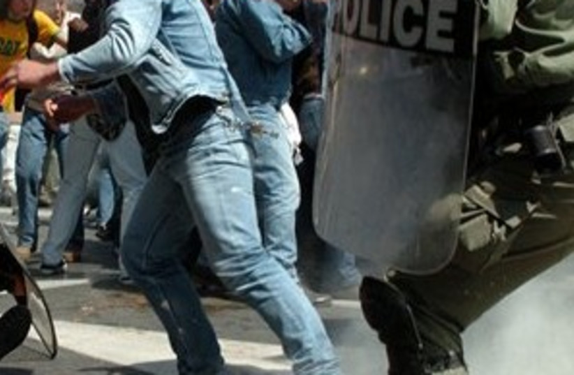 Greece protests AP 298 (photo credit: AP)