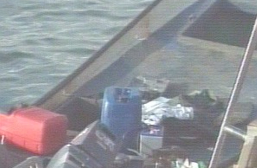 ship w explosives 298.88 (photo credit: Channel 2)