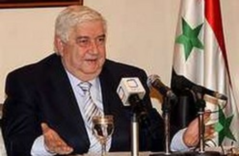 Syrian Foreign Minister Walid Moallem (photo credit: AP)