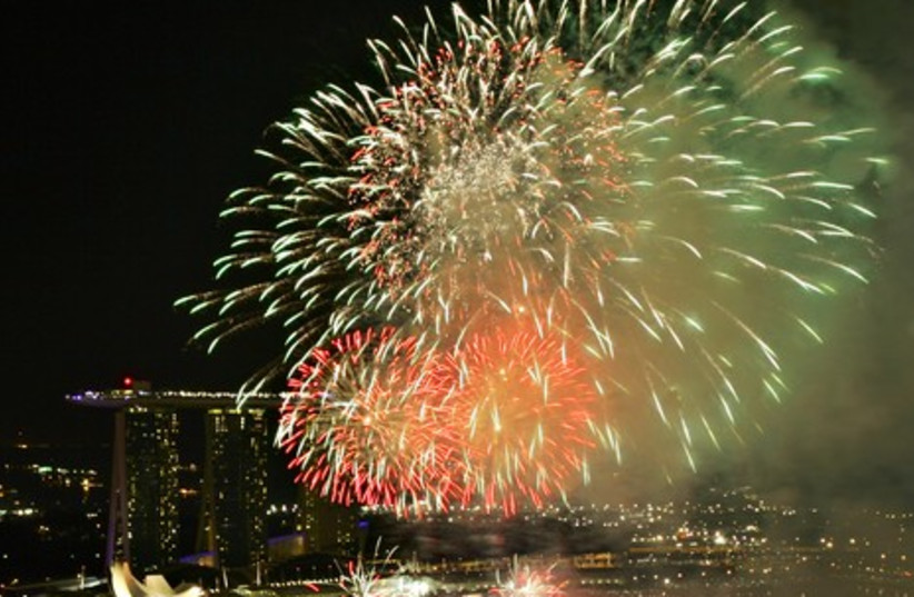 New Year fireworks in Singapore