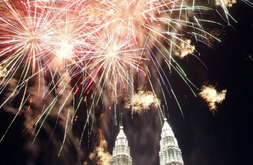 New Year fireworks in Malaysia