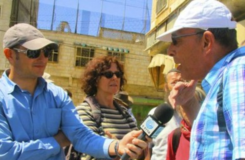 British tourist talks to media