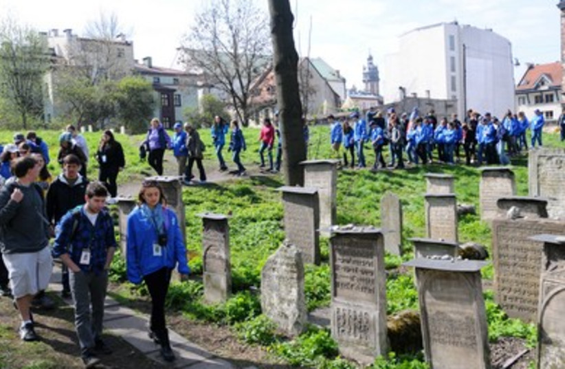 Students in Poland on March of the Living.