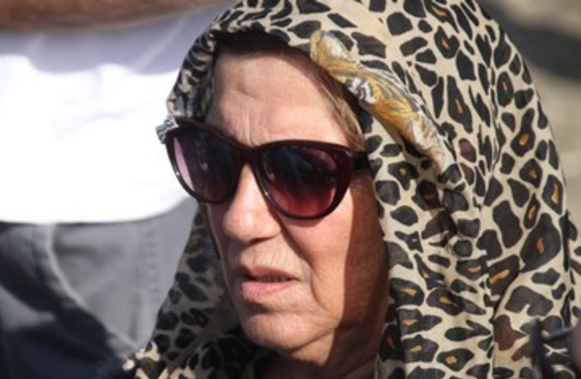 Face of mourner at Ariel Sharon's funeral, January 13, 2014.