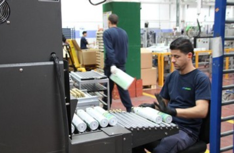 Employees at the SodaStream factory at the ishor Adumim Industrial Park in the West Bank.