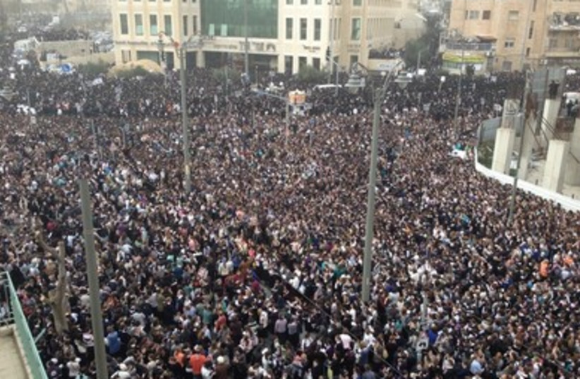 Ultra-Orthodox demonstrations against IDF draft.