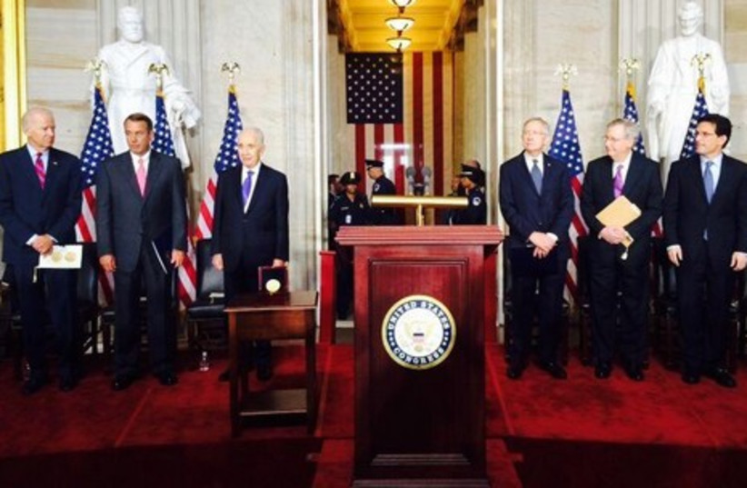 President Peres honored in US Congress
