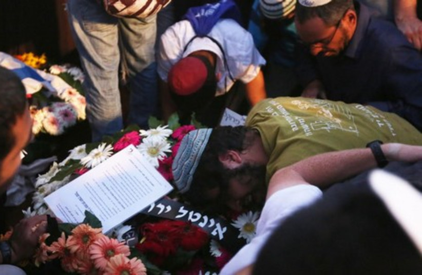 Funeral for the three kidnapped Israeli teens, July 1, 2014.