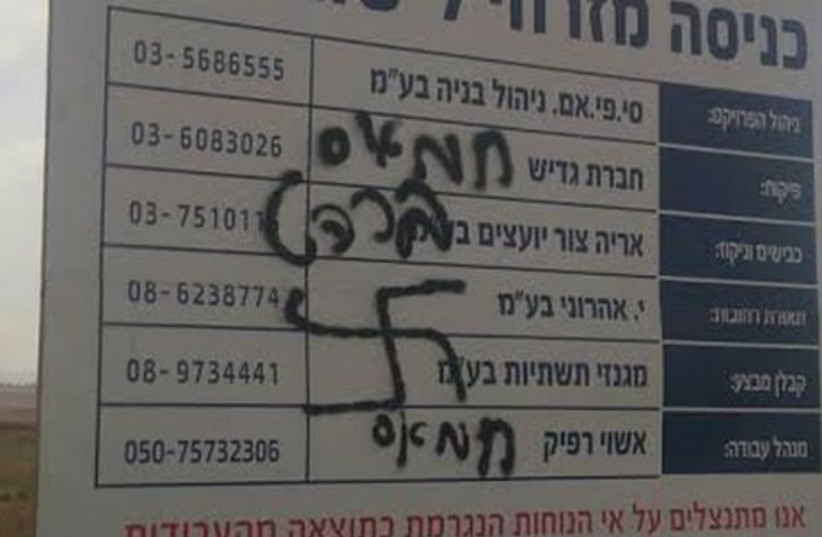 Anti-Semitic graffiti in Rahat