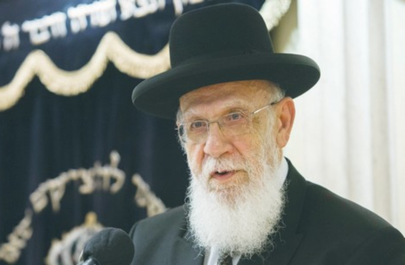 RABBI SHALOM COHEN, the spiritual leader of the haredi Shas movement, condemns the murder in severe terms. (credit: YONATHAN SINDEL / FLASH 90)