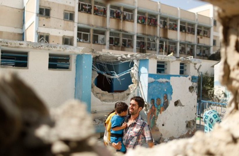 UNRWA school damaged by fighting in Gaza (credit: REUTERS)