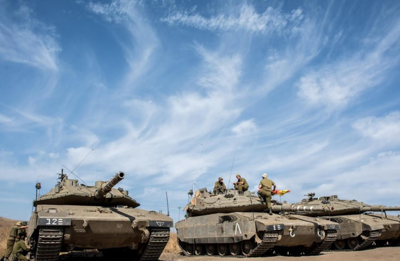 Tank crews from the Seventh Brigade's 75th Battalion train with their new Merkava Mk. 4 tanks