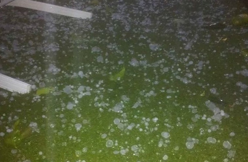 Large hail in northern Israel