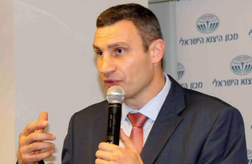 KIEV MAYOR Vitali Klitschko speaks in Tel Aviv (credit: SAM SOKOL)
