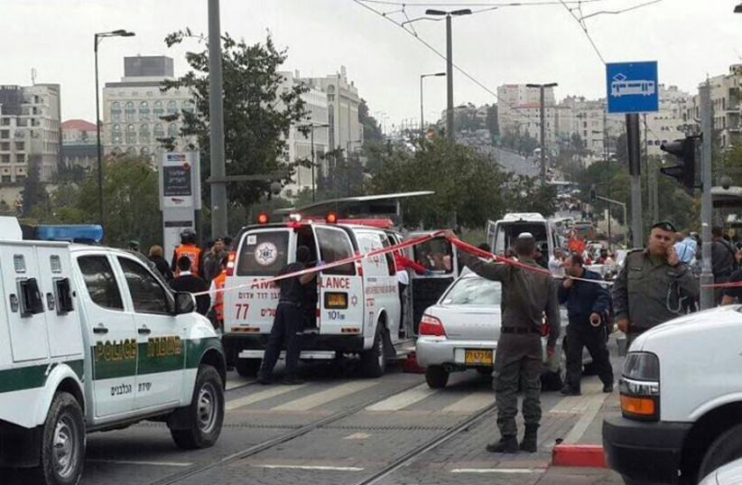 Scene of terror attack in Jerusalem, Nov 5.