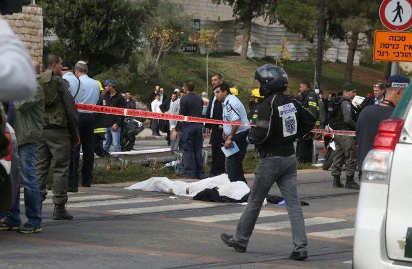 Scene of terror attack in Jerusalem, Nov 5.
