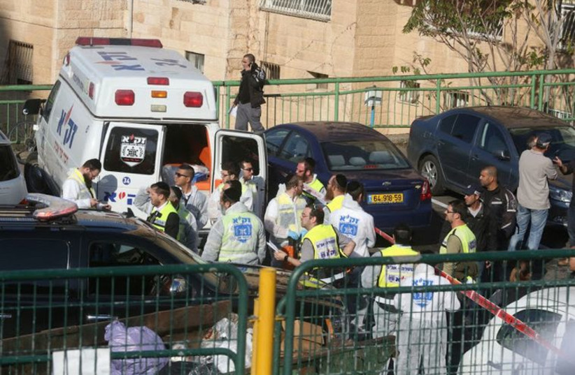 Terror attack scene in Jerusalem