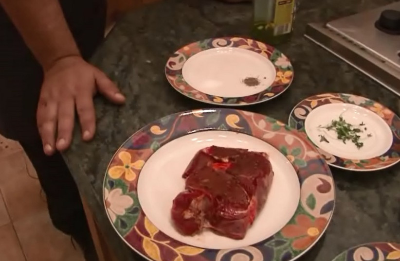 Cooking with JPost - marinated rib-eyes steak (credit: JPOST STAFF)