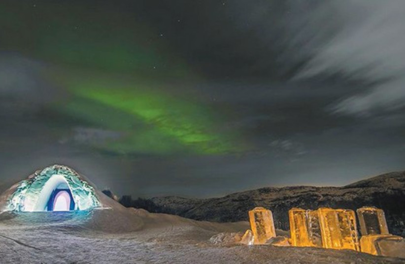 The Northern Lights above the Kirkenes Snow Hotel (credit: PR)