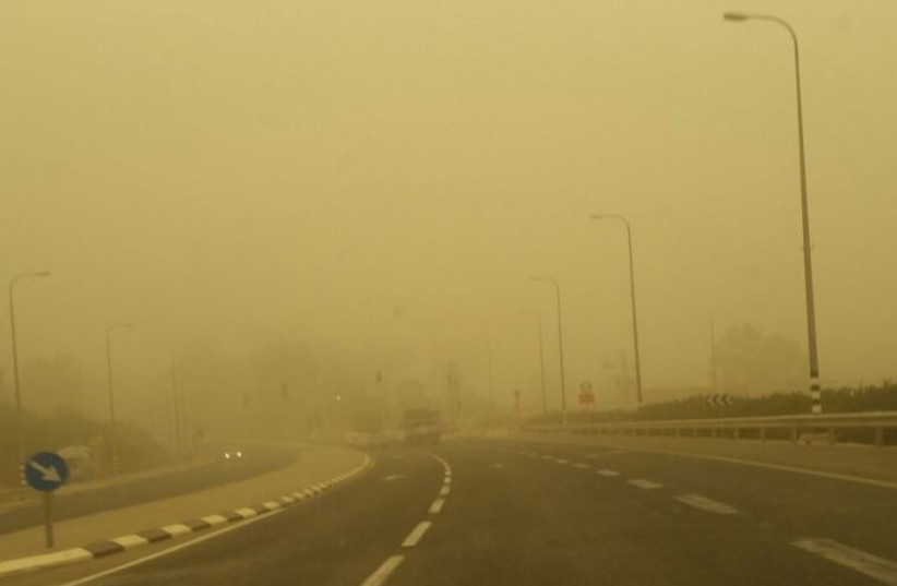 Hazy, dusty conditions in Israel