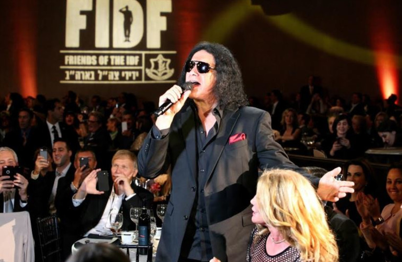 Gene Simmons at the FIDF gala in Beverly Hills, Novermber 6, 2015
