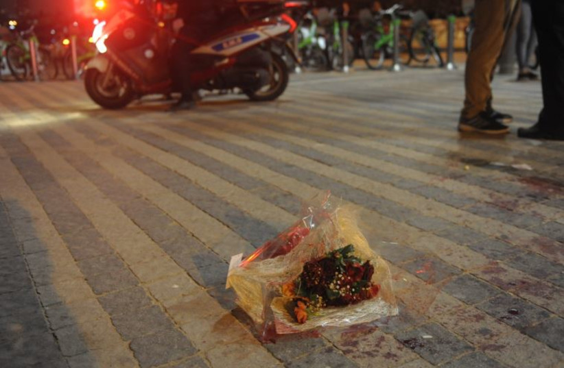 Scene of the Jaffa stabbing attack, Tuesday March 8