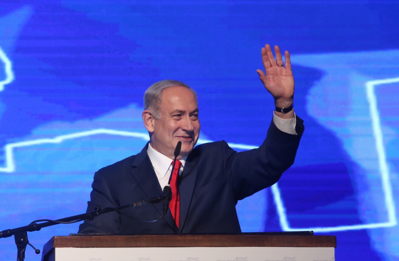 Netanyahu speaks at his annual pre-Rosh Hashana toast  (photo credit: MARC ISRAEL SELLEM/THE JERUSALEM POST)
