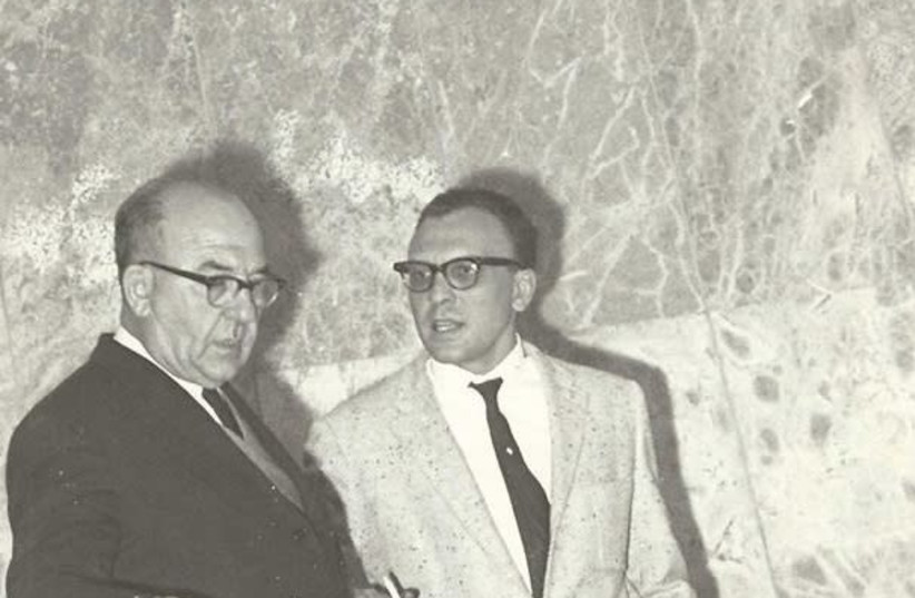The author, Avraham Avi-hai, with then prime minister Levi Eshkol in 1965. (credit: Courtesy)
